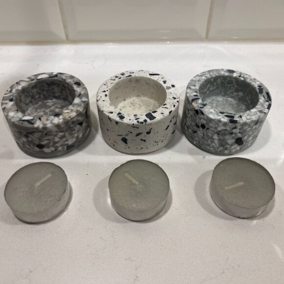 Terrazzo candle light holders - Picture 3 of 3